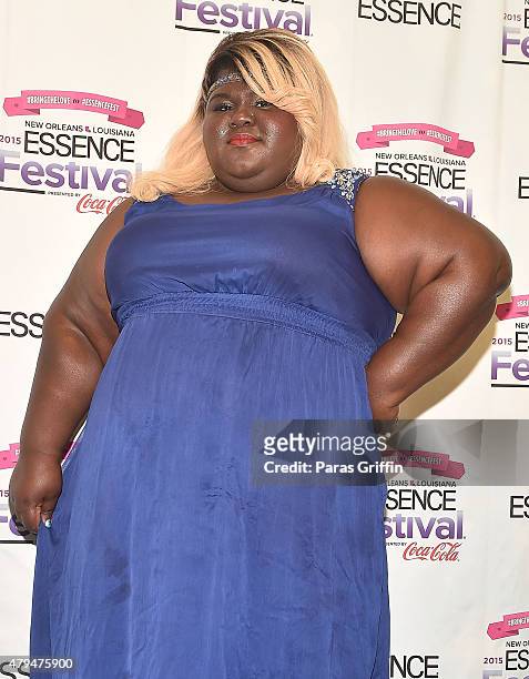 Actress Gabourey Sidibe attends the 2015 Essence Music Festival on July 4, 2015 at Ernest N. Morial Convention Center in New Orleans, Louisiana.