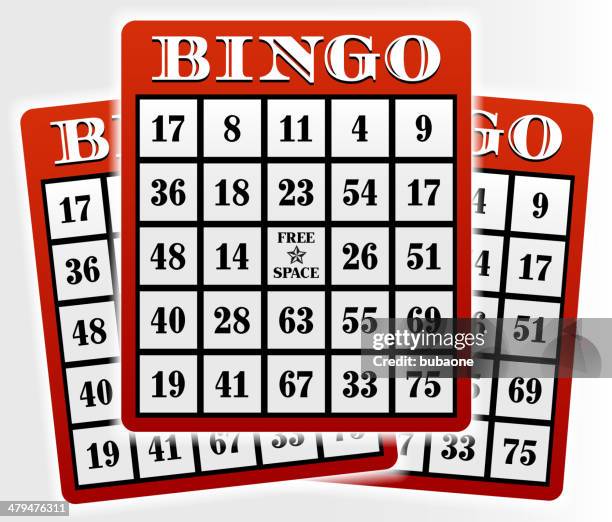 stockillustraties, clipart, cartoons en iconen met bingo game playing cards vector illustration - bingo