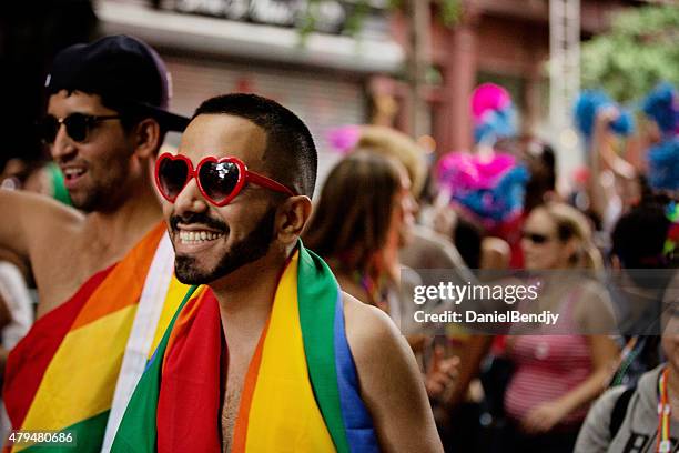 new york city gay pride parade 2015 - new york city gay pride parade stock pictures, royalty-free photos & images