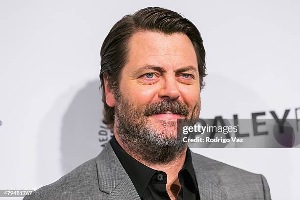 Actor Nick Offerman attends 2014 PaleyFest "Parks and Recreation" at Dolby Theatre on March 18, 2014 in Hollywood, California.