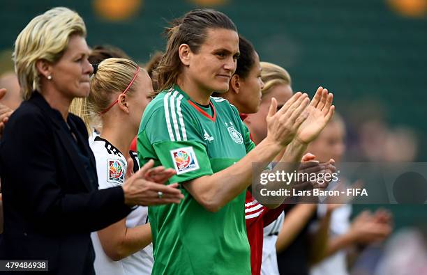 Nadine Angerer of Germany looks dejected after loosing the FIFA Women's World Cup 2015 Third Place Play-off match between Germany and England at...