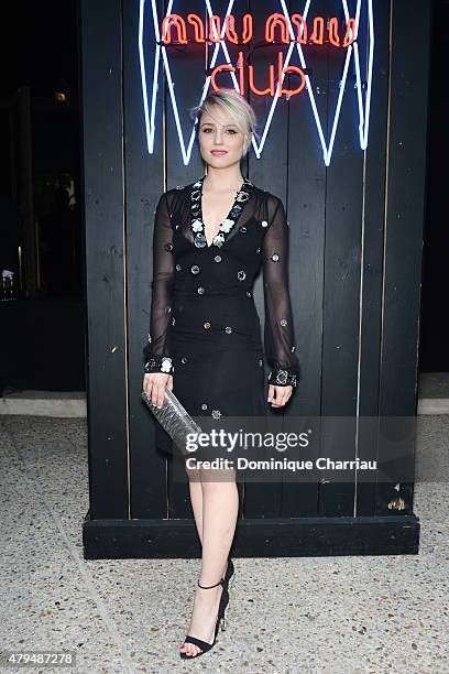 Dianna Agron attends the Miu Miu Club - Launch Of the First Miu Miu Fragrance And Croisiere 2016 Collection at Palais d'Iena on July 4, 2015 in...