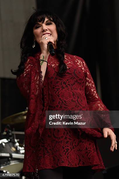 Ann Wilson of Heart performs onstage during the Foo Fighters 20th Anniversary Blowout at RFK Stadium on July 4, 2015 in Washington, DC.