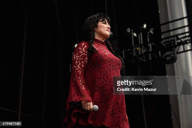 Ann Wilson of Heart performs onstage during the Foo Fighters 20th Anniversary Blowout at RFK Stadium on July 4, 2015 in Washington, DC.