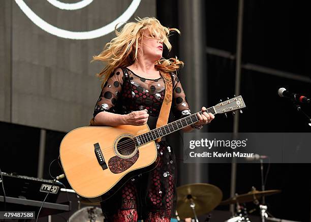 Nancy Wilson of Heart performs onstage during the Foo Fighters 20th Anniversary Blowout at RFK Stadium on July 4, 2015 in Washington, DC.