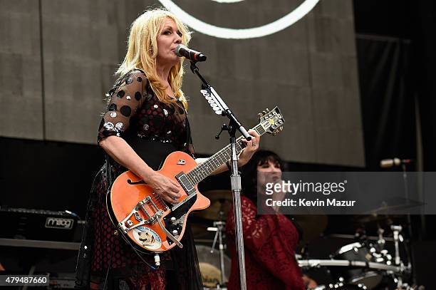 Nancy Wilson of Heart performs onstage during the Foo Fighters 20th Anniversary Blowout at RFK Stadium on July 4, 2015 in Washington, DC.