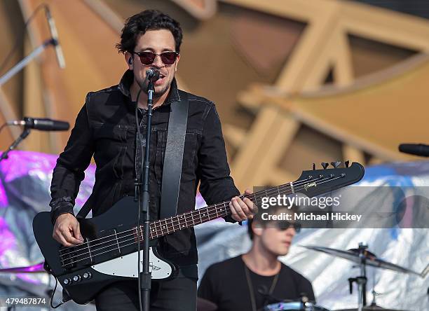 Gavin Jasper of Saints of Valory performs at the Indianapolis Motor Speedway on July 4, 2015 in Indianapolis, Indiana.