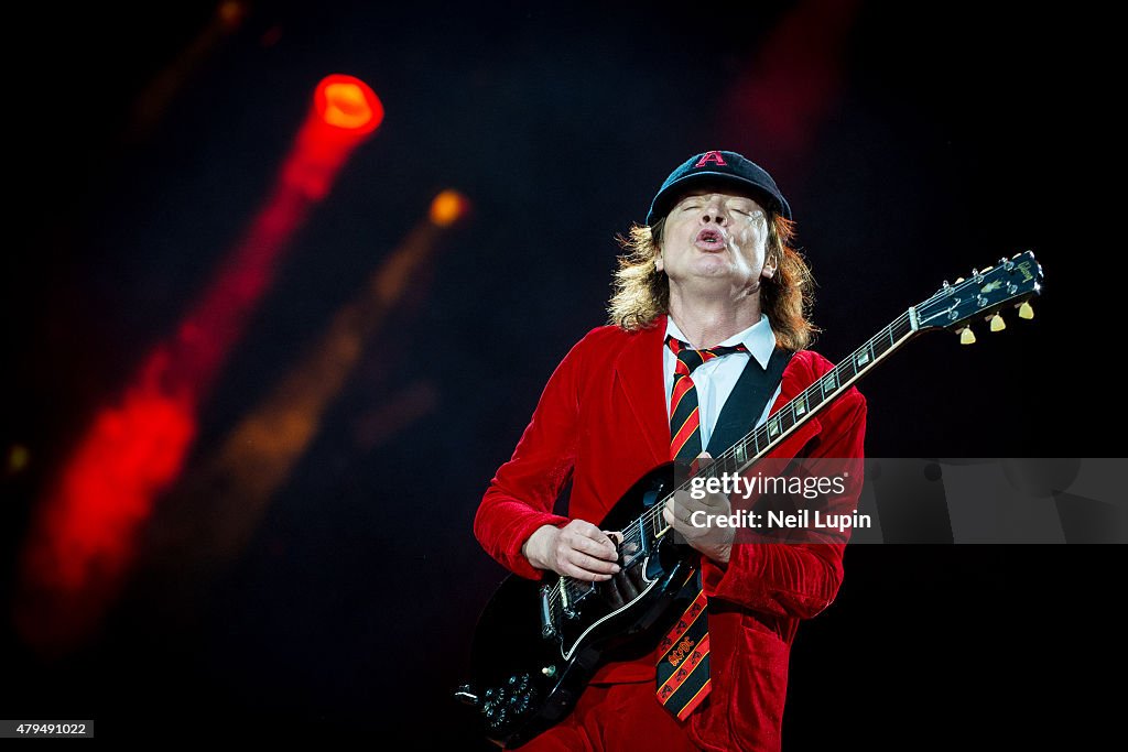 AC/DC And Vintage Trouble Perform At Wembley Stadium