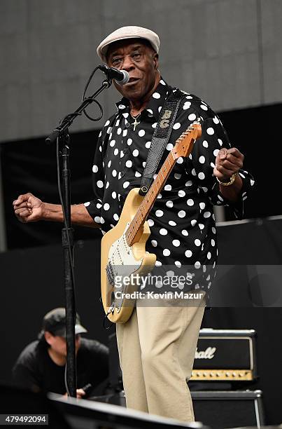 Buddy Guy performs onstage during the Foo Fighters 20th Anniversary Blowout at RFK Stadium on July 4, 2015 in Washington, DC.
