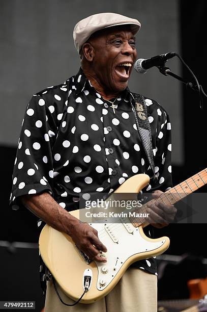 Buddy Guy performs onstage during the Foo Fighters 20th Anniversary Blowout at RFK Stadium on July 4, 2015 in Washington, DC.