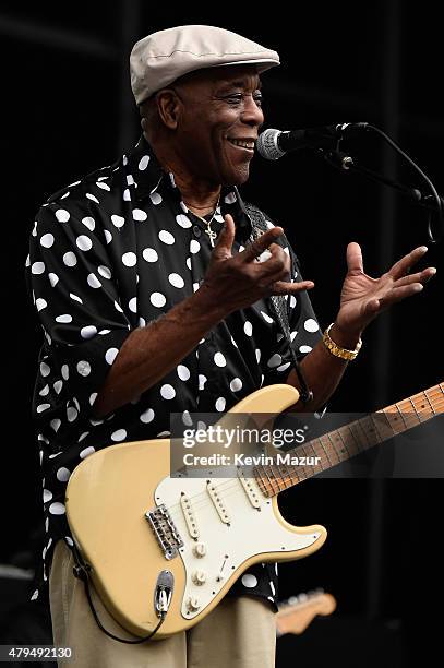 Buddy Guy performs onstage during the Foo Fighters 20th Anniversary Blowout at RFK Stadium on July 4, 2015 in Washington, DC.