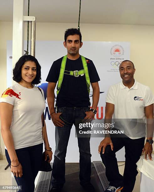 Indian badminton player and Indian Ambassador for the Wings for Life World Run Ashwini Ponnappa , Indian international cricketer Gautam Gambhir and...