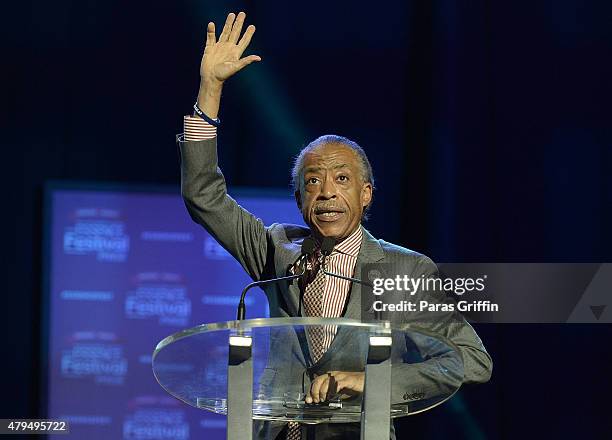 Al Sharpton onstage at the 2015 Essence Music Festival on July 4, 2015 in New Orleans, Louisiana.