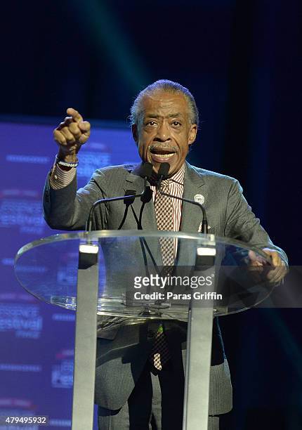 Al Sharpton onstage at the 2015 Essence Music Festival on July 4, 2015 in New Orleans, Louisiana.