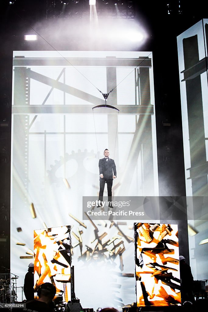 Tiziano Ferro performs live at San Siro Stadium. Tiziano...