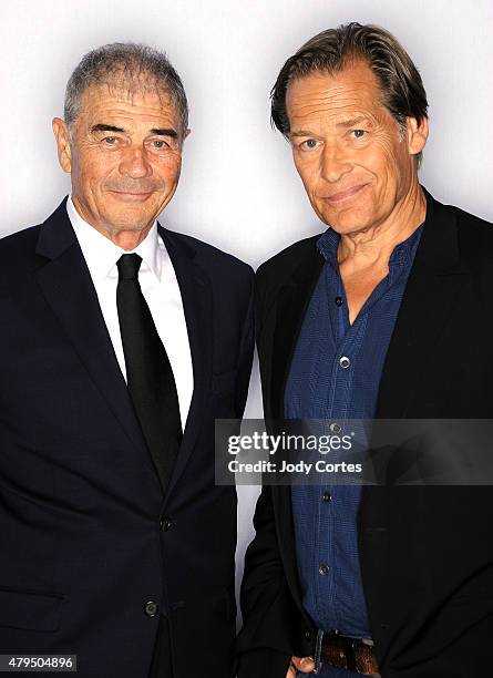 Actors Robert Forster and James Remar pose for portraits at 41st Annual Saturn Awards held at The Castaway on June 25, 2015 in Burbank, California.