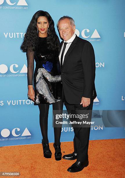 Chef Wolfgang Puck and designer Gelila Assefa arrive at the 2015 MOCA Gala presented by Louis Vuitton at The Geffen Contemporary at MOCA on May 30,...