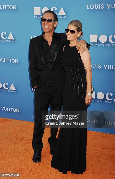 Musician Alex Van Halen and wife Stine Van Halen arrive at the 2015 MOCA Gala presented by Louis Vuitton at The Geffen Contemporary at MOCA on May...
