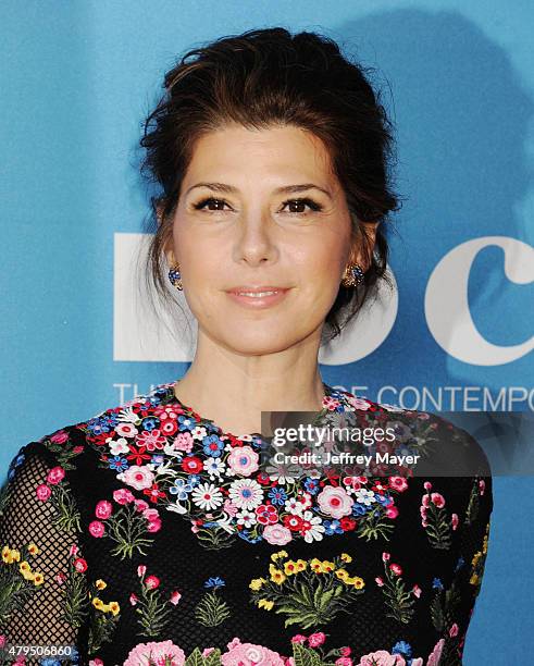 Actress Marisa Tomei arrives at the 2015 MOCA Gala presented by Louis Vuitton at The Geffen Contemporary at MOCA on May 30, 2015 in Los Angeles,...