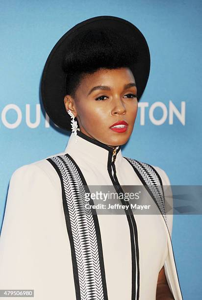 Singer/songwriter Janelle Monae arrives at the 2015 MOCA Gala presented by Louis Vuitton at The Geffen Contemporary at MOCA on May 30, 2015 in Los...