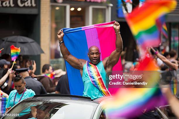 new york city gay pride parade 2015 - new york city pride 2015 march stock pictures, royalty-free photos & images