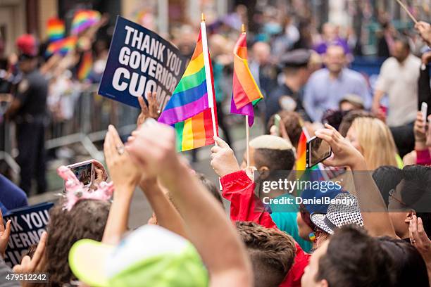 new york city gay pride parade 2015 - new york city pride 2015 march stock pictures, royalty-free photos & images