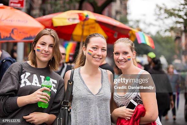 new york city gay pride parade 2015 - new york city pride 2015 march stock pictures, royalty-free photos & images