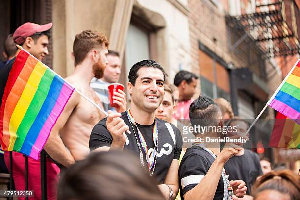 new york city gay pride parade 2015 - new york city pride 2015 march stock pictures, royalty-free photos & images