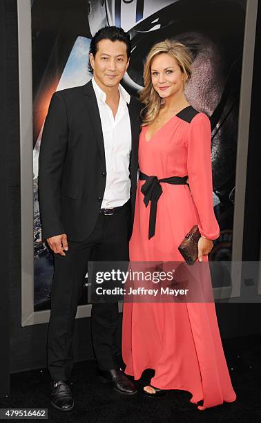 Actor Will Yun Lee and wife actress Jennifer Birmingham arrive at the 'San Andreas' - Los Angeles Premiere at TCL Chinese Theatre IMAX on May 26,...