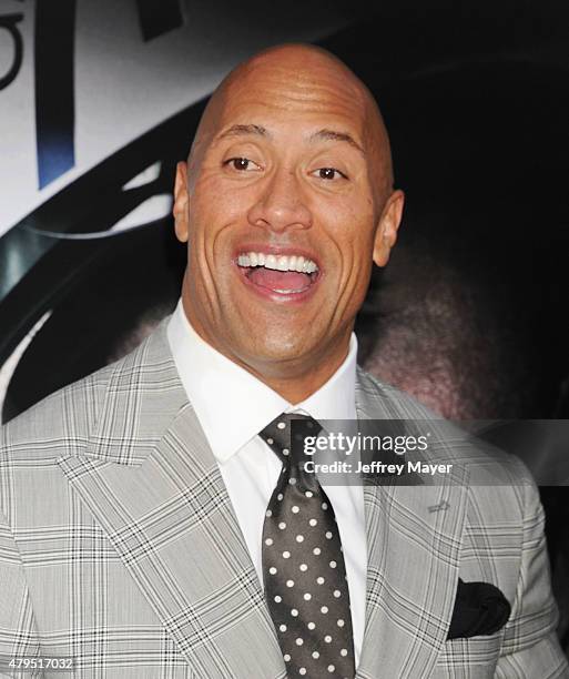 Actor Dwayne "The Rock" Johnson arrives at the 'San Andreas' - Los Angeles Premiere at TCL Chinese Theatre IMAX on May 26, 2015 in Hollywood,...