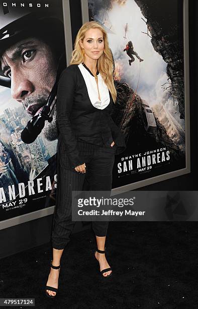 Actress Elizabeth Berkley arrives at the 'San Andreas' - Los Angeles Premiere at TCL Chinese Theatre IMAX on May 26, 2015 in Hollywood, California.