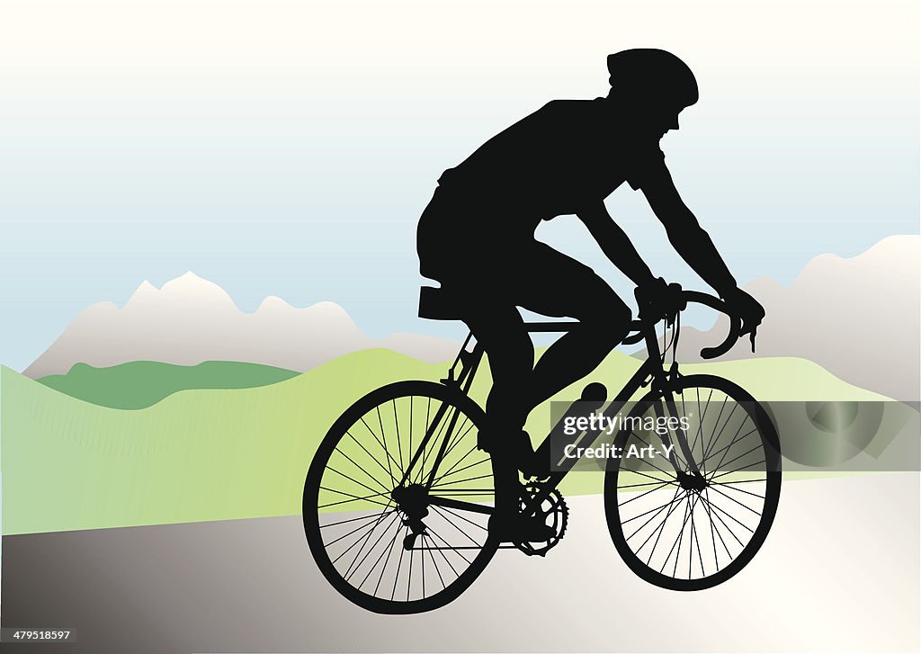 Homem com uma bicicleta