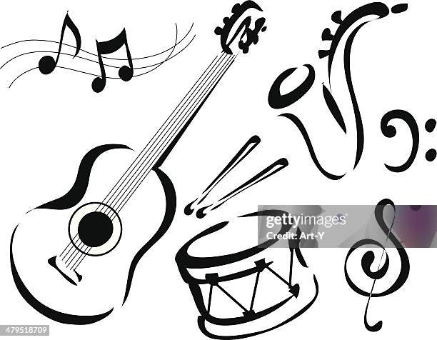 music - saxaphone stock illustrations