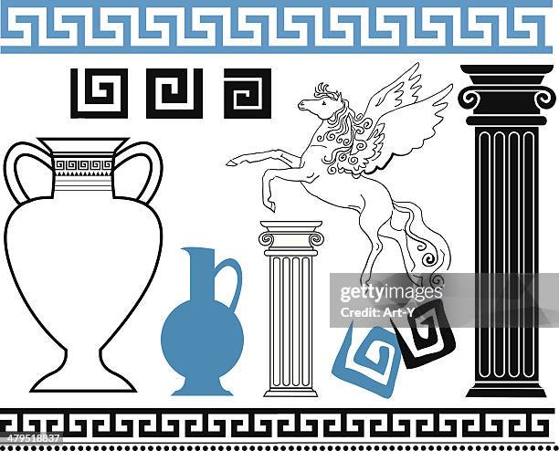 griechische - griechische kultur stock-grafiken, -clipart, -cartoons und -symbole