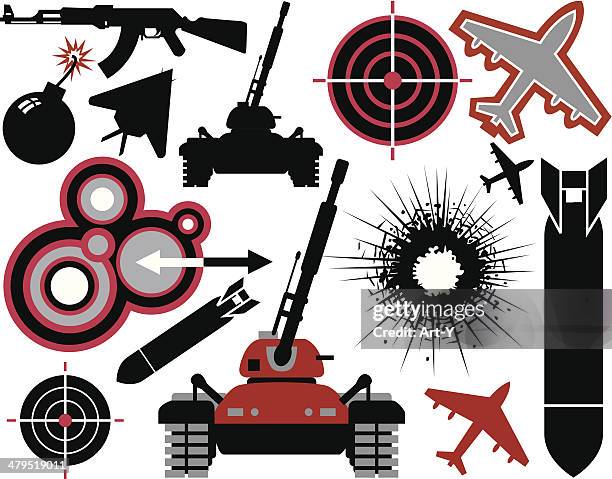 war elements - machine gun stock illustrations