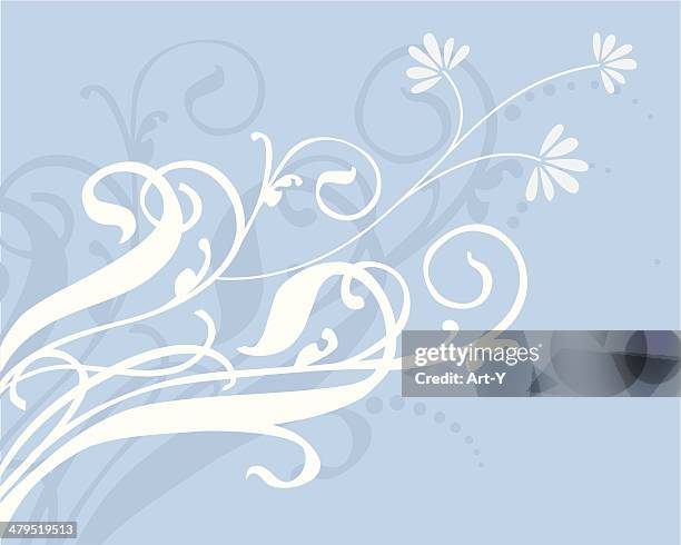 blue swirls - portrait minimal background stock illustrations