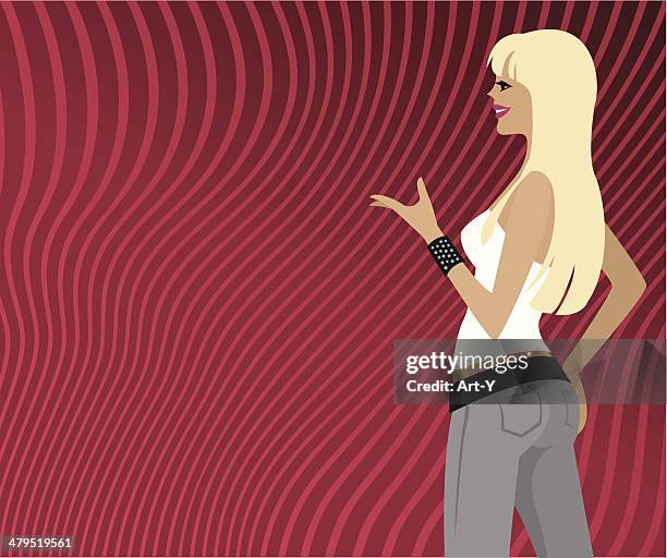 woman - leather background stock illustrations