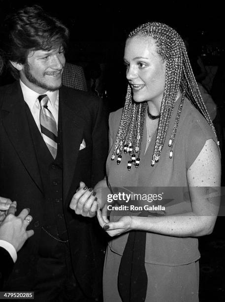 Actor Eric Scott and wife Karey-Louis Scott attend "The Waltons" Season Eight Wrap-Up Party on March 23, 1980 at Century Plaza Hotel in Century City,...