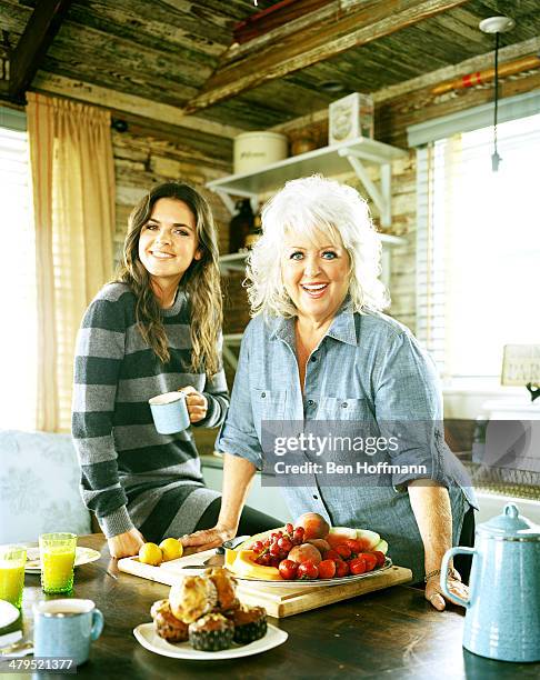 Chefs Paula Deen and Katie Lee are photographed for More Magazine on August 3, 2011 in Savannah, Georgia.