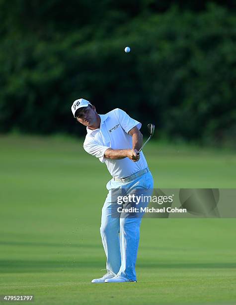 Nicholas Thompson hits a wedge shot during the first round of the Puerto Rico Open presented by seepuertorico.com held at Trump International Golf...