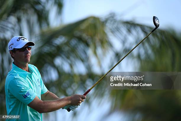 Nicolas Colsaerts of Belgium hits a drive during the first round of the Puerto Rico Open presented by seepuertorico.com held at Trump International...
