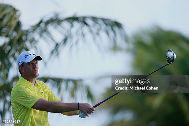 Robert Karlsson of Sweden hits a drive during the first round of the Puerto Rico Open presented by seepuertorico.com held at Trump International Golf...