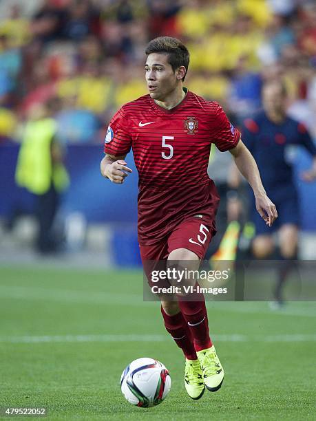 Raphael Guerreiro of Portugal during the UEFA European Under-21 Championship final match between Sweden and Portugal on June 30, 2015 at the Eden...