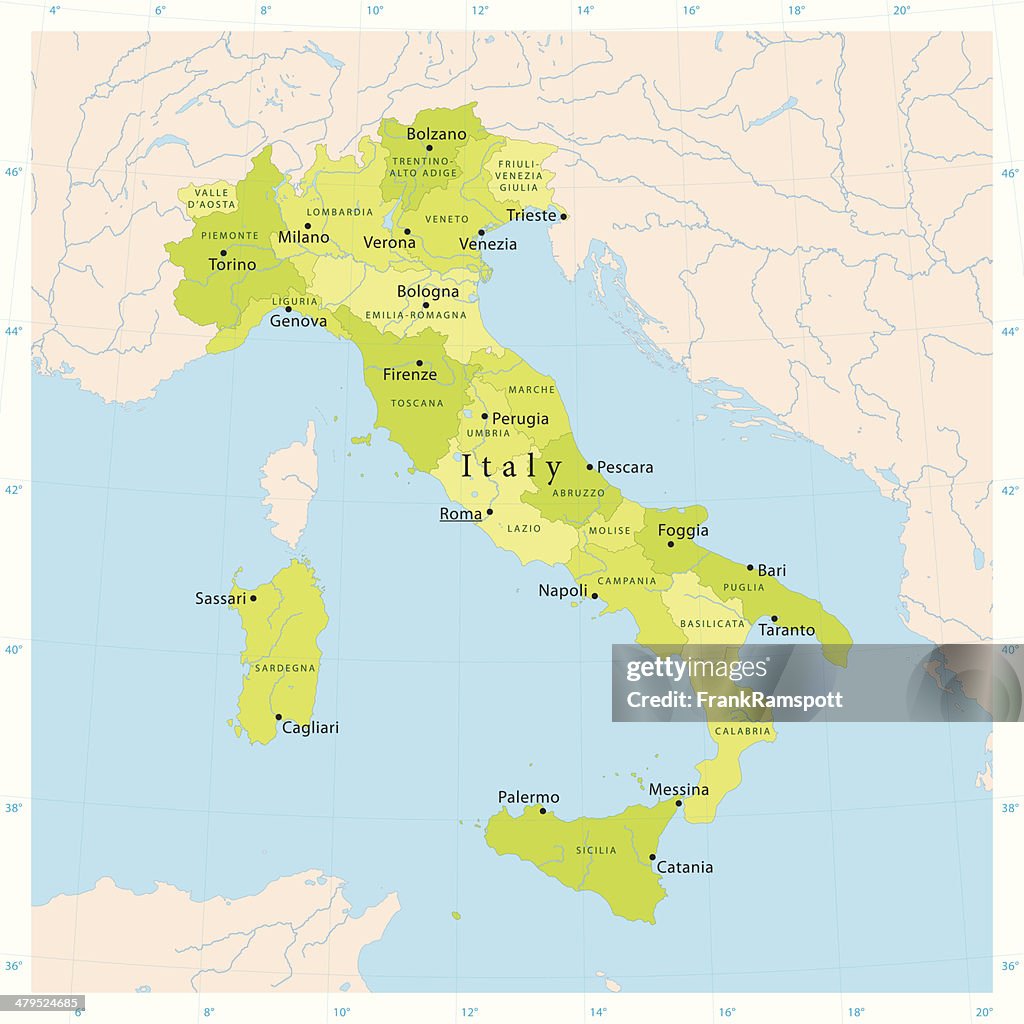 Itália vetor mapa