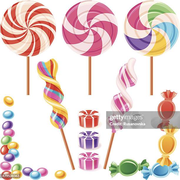 stockillustraties, clipart, cartoons en iconen met candy - lolly