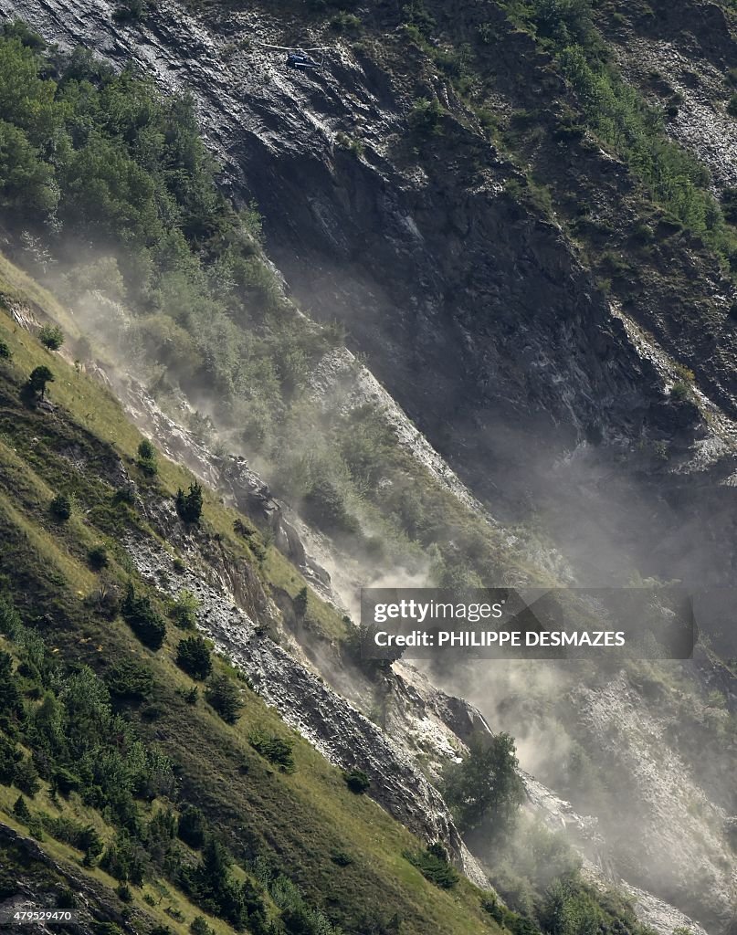 FRANCE-TOURISM-ROAD-MOUNTAIN-LANDSLIDE