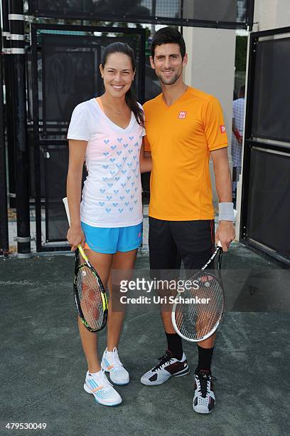 Ana Ivanovic and Novak Djokovic participtae in Fifth Annual All-Star Charity Event At Ritz Carlton at Cliff Drysdale Tennis Center, Ritz Carlton...