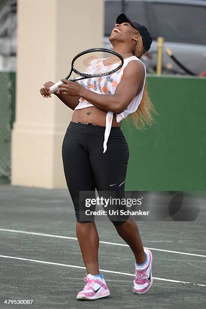 Serena Williams participtaes in Fifth Annual All-Star Charity Event At Ritz Carlton at Cliff Drysdale Tennis Center, Ritz Carlton Key-Biscayne on...