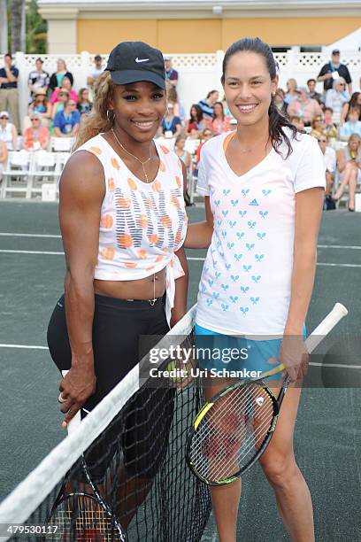 Serena Williams and Ana Ivanovic participtae in Fifth Annual All-Star Charity Event At Ritz Carlton at Cliff Drysdale Tennis Center, Ritz Carlton...