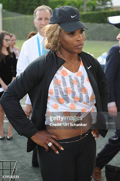 Serena Williams participtaes in Fifth Annual All-Star Charity Event At Ritz Carlton at Cliff Drysdale Tennis Center, Ritz Carlton Key-Biscayne on...